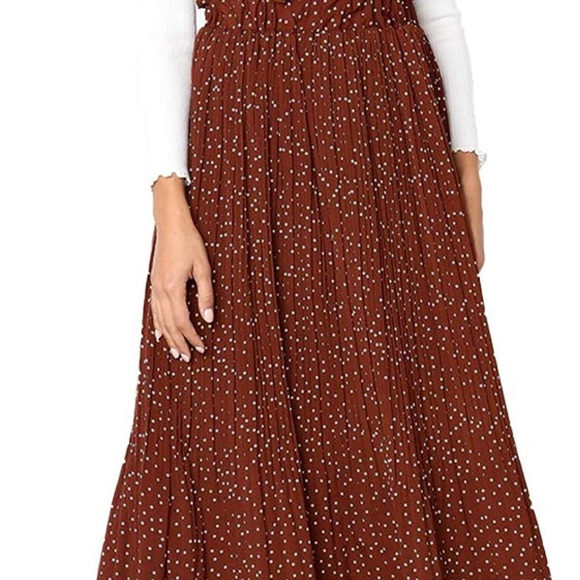 Brown/ burgundy midi length skirt NWT - Picture 2 of 3